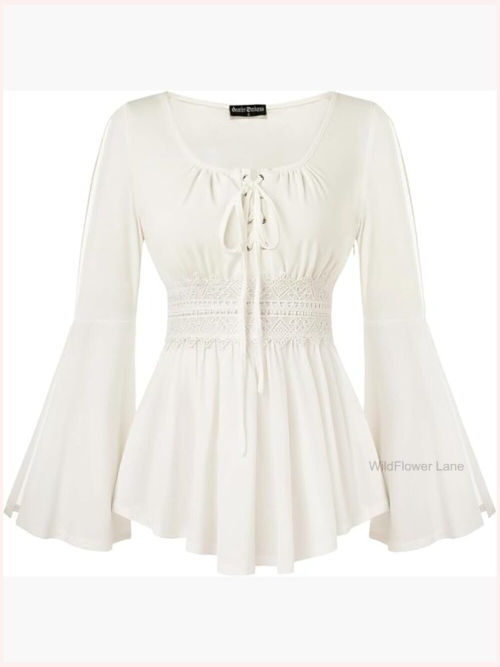 Renaissance Peasant Blouse Long Sleeve Corset Top Pirate Costume